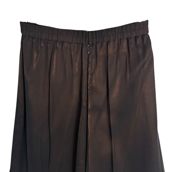 Vintage Rickie Freeman TJ Nites Silk Bronze Lined Palazzo Pants‎ Wide Leg 10 - Picture 7 of 15